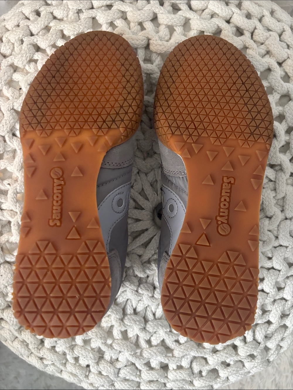 Saucony Gray Suede & Mesh Sneakers with Gum Outsole - Picture 8 of 9